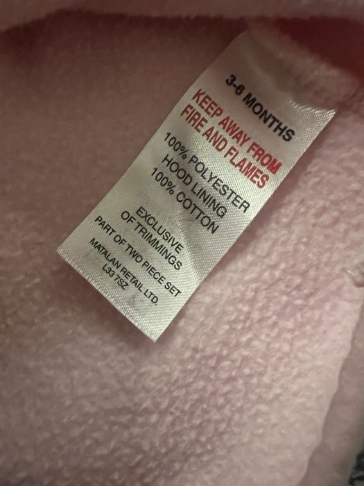 Рожеве худі для дівчинки.Розмір 62 + боді з довгим рукавом