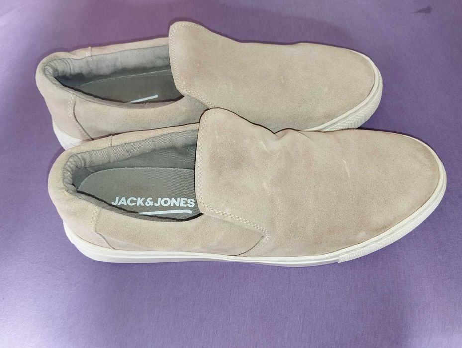 Замшеві чоловічі лофери сліпони Jack & Jones 45 розмір