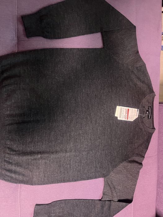 Светер з мериносовоі вовни 44 46 с м сірий коричневий