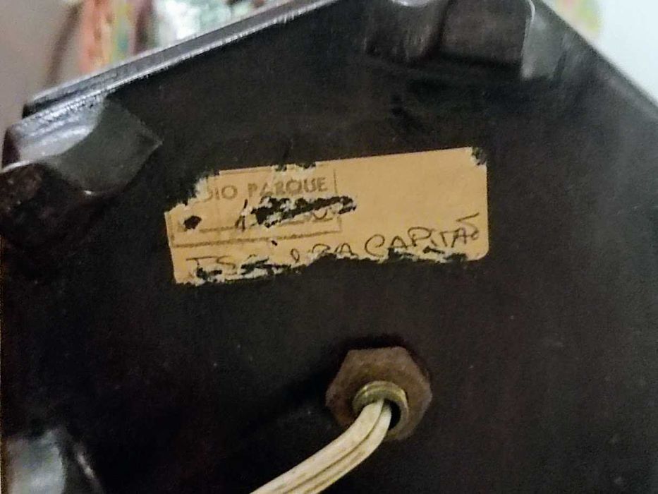 Candeeiro em cristal e bronze