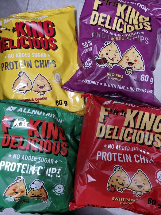 Chrupki chipsy fitking delicious 4 smaki proteinowe wegańskie 20sztuk