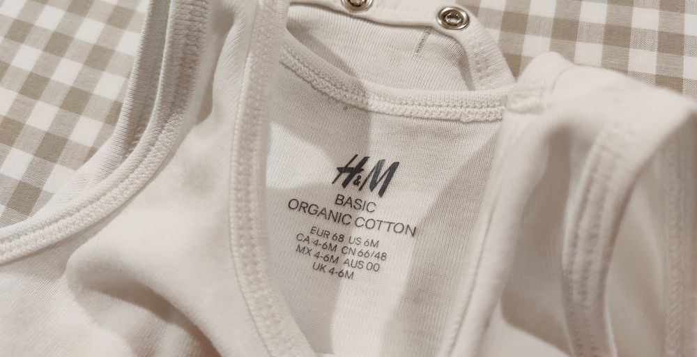 Body biała bokserka bez rękawów H&M r 68