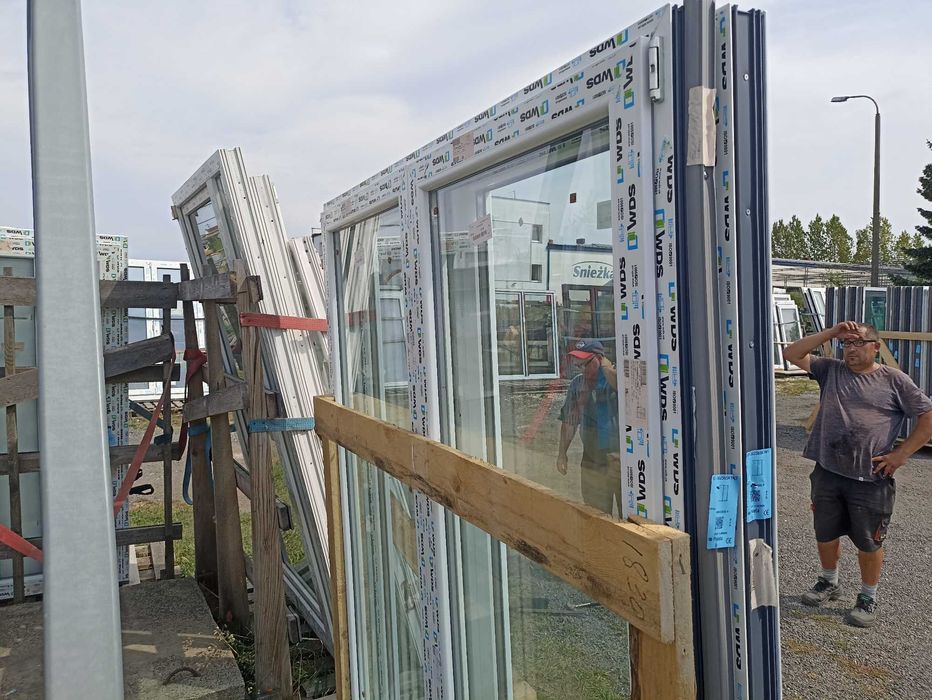 Okno tarasowe pcv 180/200 białe