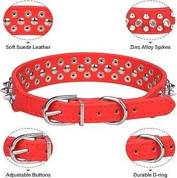 Нашийник для собак з металевими шипами
