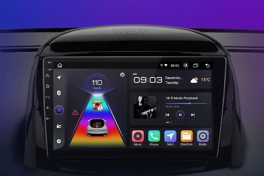Radio Android 15 9” CarPlay Android Auto – Renault Koleos 2008–2016 PL 2GB/32GB GPS Nawigacja Stacja Multimedialna WiFi Bluetooth PL