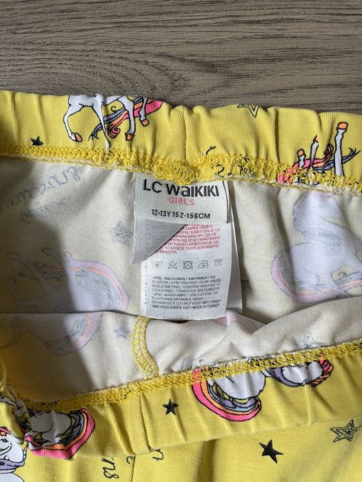 Желтые лосины леггинсы с бахромой и единорогами Waikiki р s Длина 90