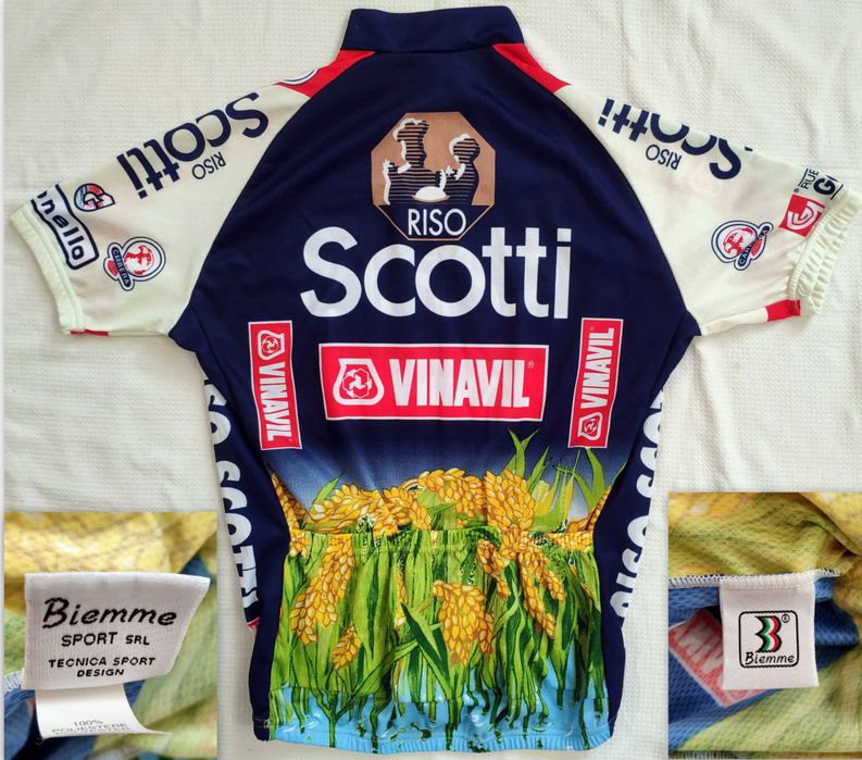 koszulka Biemme kolarska UCI team RISO Scotti Vinavil 1999 NOWA # M