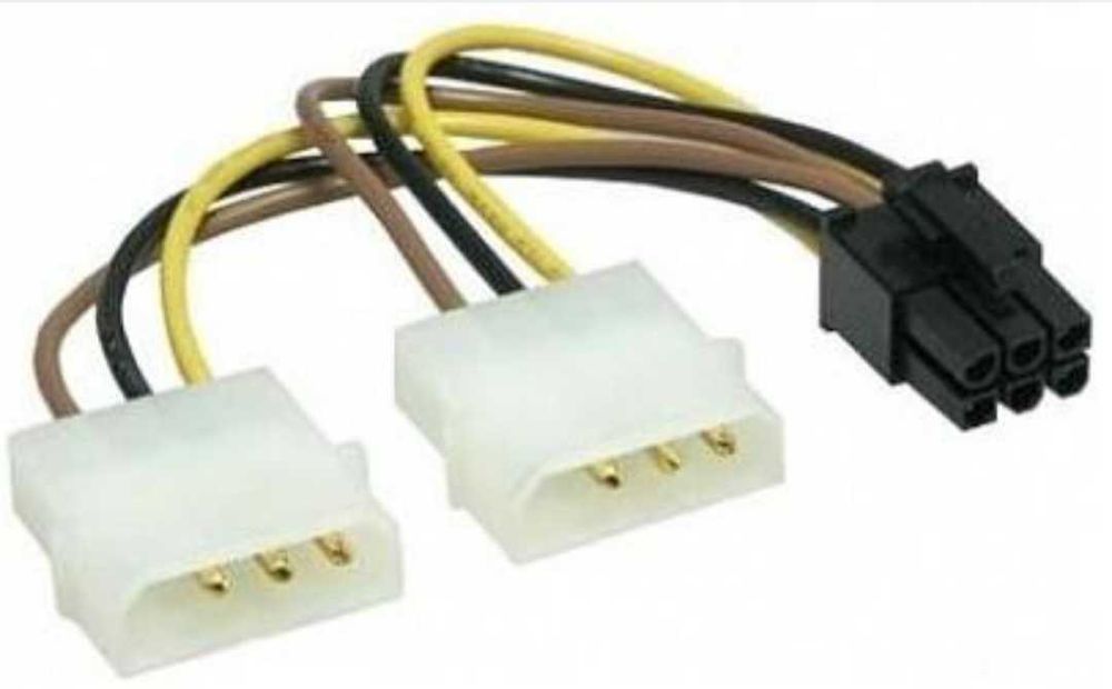 Adapter/ przejściówka 2x Molex / PCI-Express  6-pin