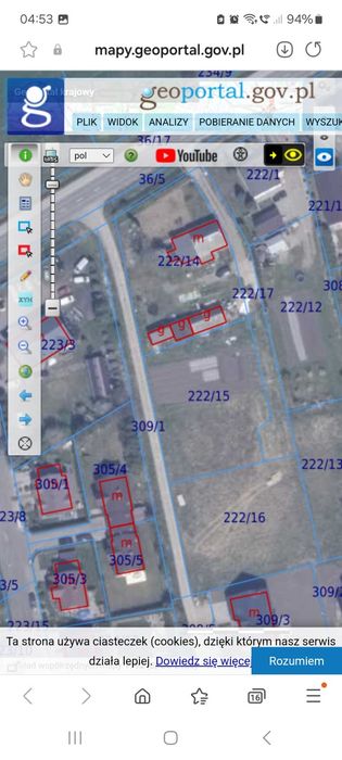 Działka Rokitnica 222/16  1313 m ²