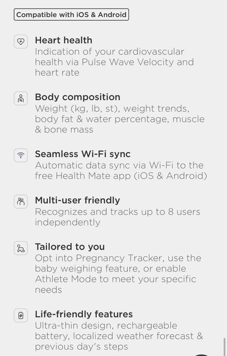 Balança digital withings