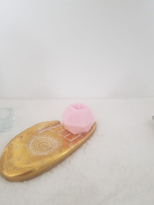 Vela cubo cera soja 100ml Rosa
