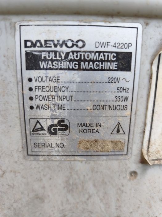 Продам на запчастини Daewoo dwf-4229p