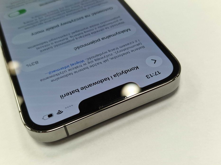 Iphone 13 PRO 256GB/ Graphite/ Bat 83%/ Grade A-/ Gwarancja + ładowark