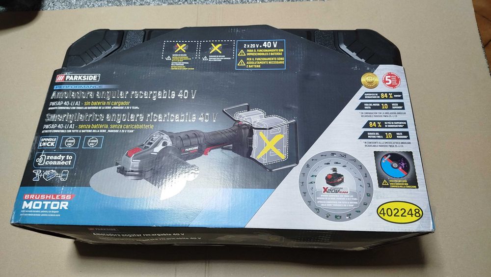 Rebarbadora 230mm PARKSIDE PERFORMANCE 40 V »PWSAP 40-Li A1 40v B-ware