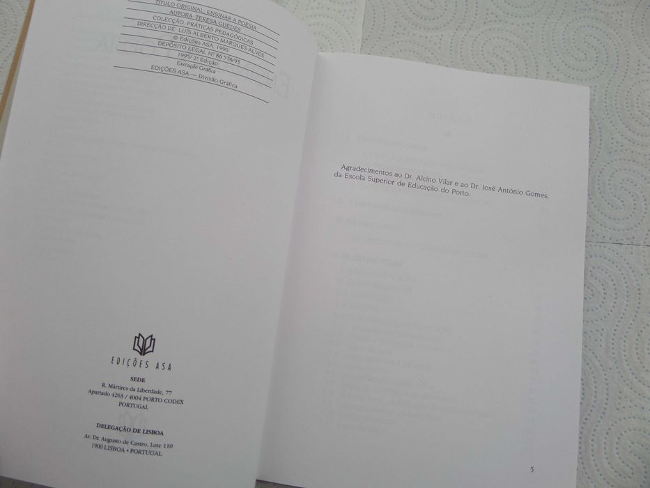 Ensinar a poesia De Teresa Guedes