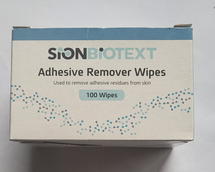 Stomia. Chusteczki do usuwania pozostałości  przylepca. SIONBIOTEXT