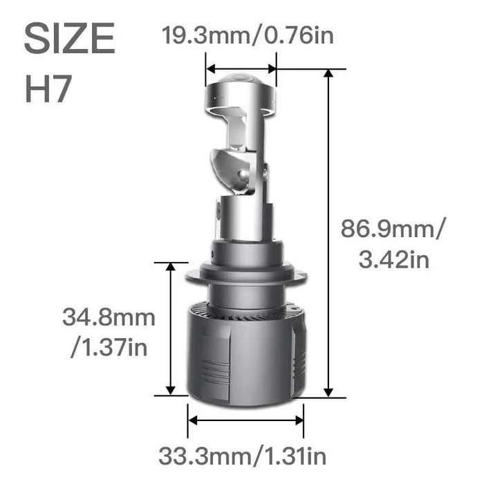 Мини линза линзы LED Лед Stella H7 ціна за комплект 2шт
