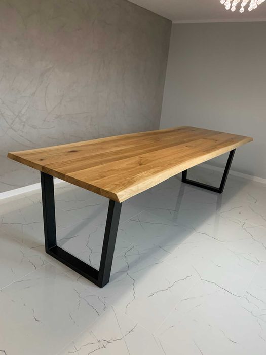 PROMOCJA! nowoczesny stół dębowy metalowa/drewniana noga loft boho hit