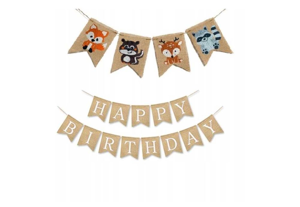 Dekoracja Napis Happy Birthday Baner na urodziny impreza kod 318