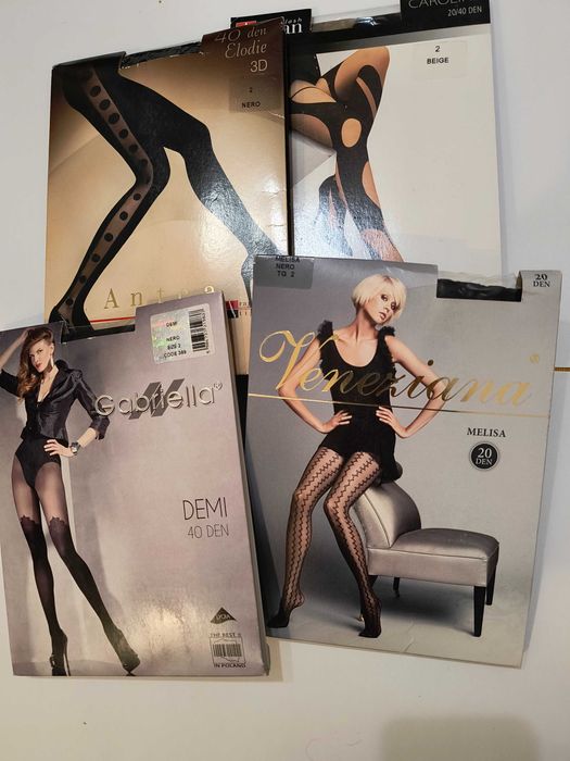 Zestaw rajstop  świateczny 2S