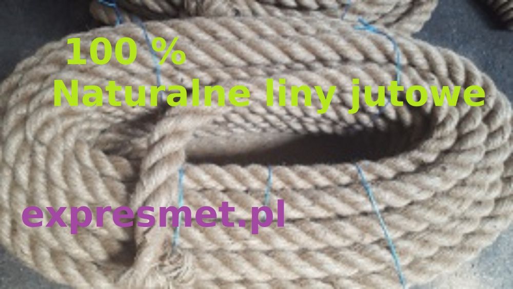 Naturalna lina jutowa 10mm/100mb RÓŻNE GRUBOSCI LIN szybka wysyłka! 24