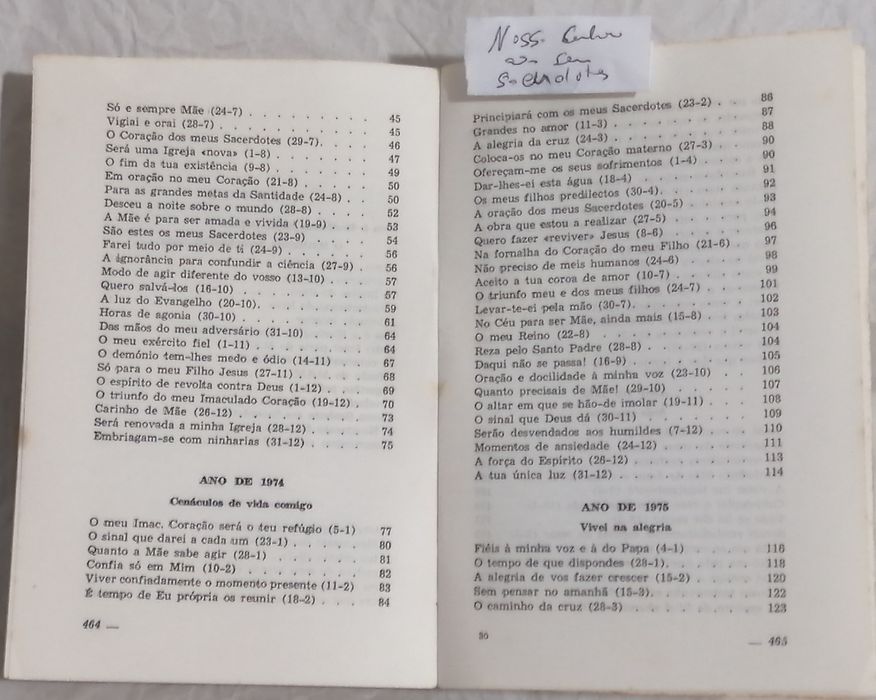 Nossa senhora aos seus sacerdotes