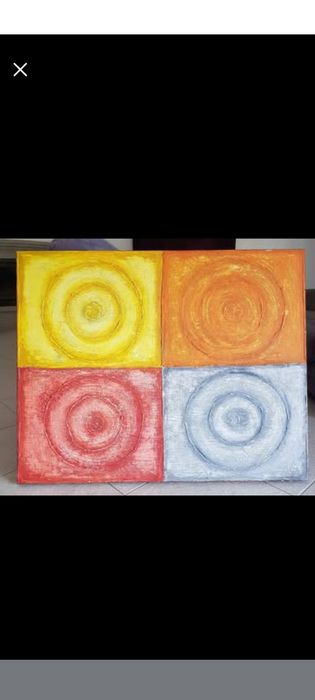 Dois quadros pintados a oleo