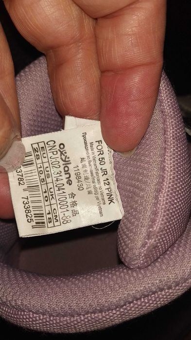 Tenis-Bota cinza e rosa, 28