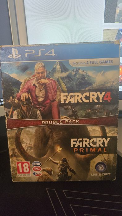 Far cry 4 primal double pack zestaw ps4 polska wersja dobry stan