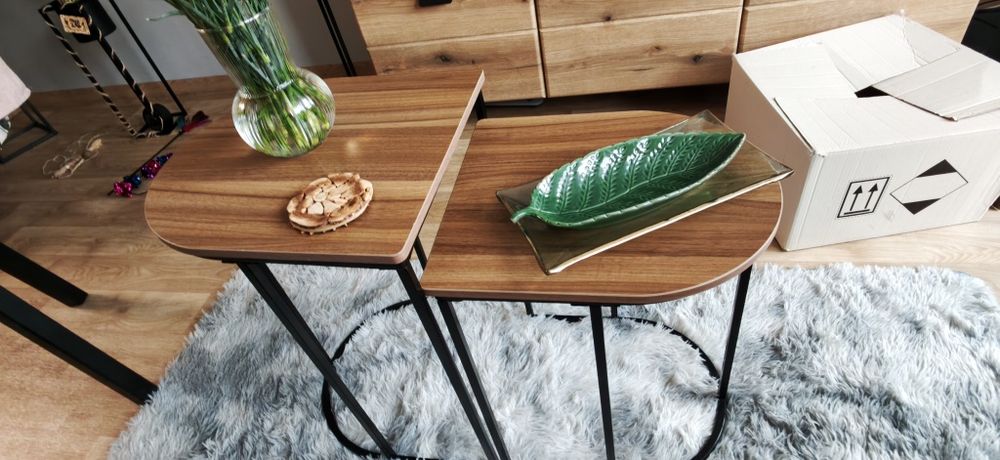 Stolik Style Home LOFT 36 x 40,5 x 55cm Czarny