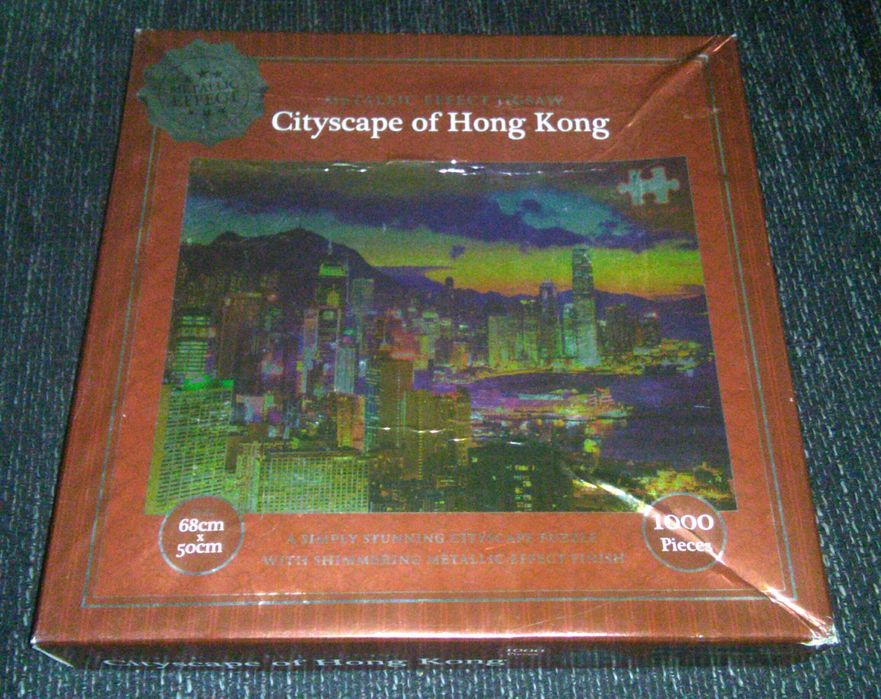 Puzzle Metallic Effect Jigsaw Cityscape of Hong Kong 68x50cm, 1000 el.