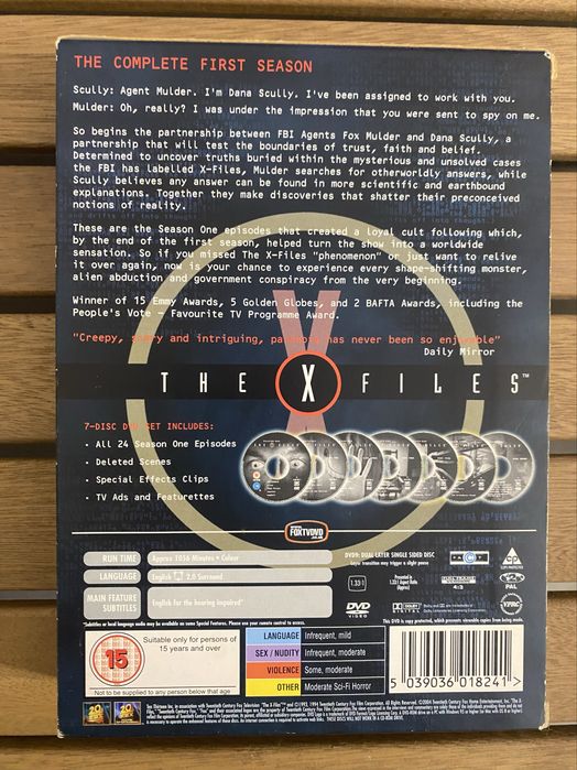 Vendo DVD origibal da Primeira Temporada de X-Files/Ficheiros Secretos
