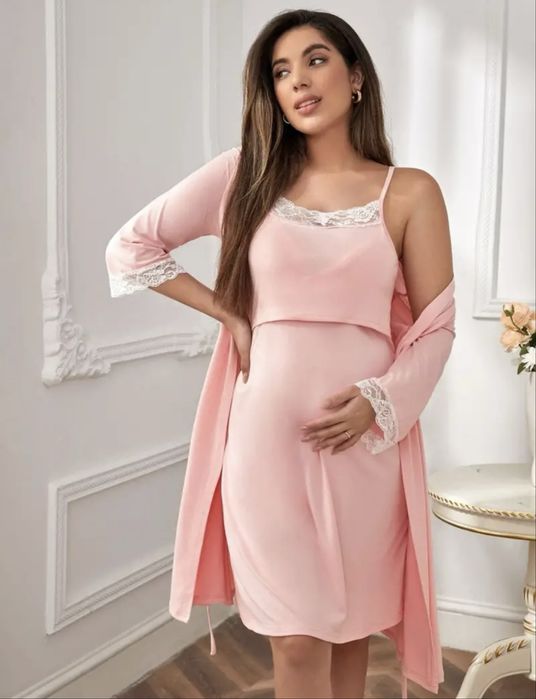 Сорочка та халат для вагітних і годуючих розмір М