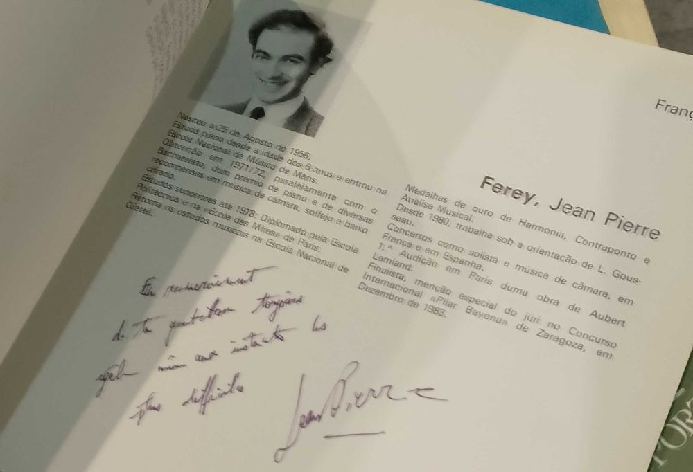 I Concurso Internacional Música 1984 C/Autógrafos