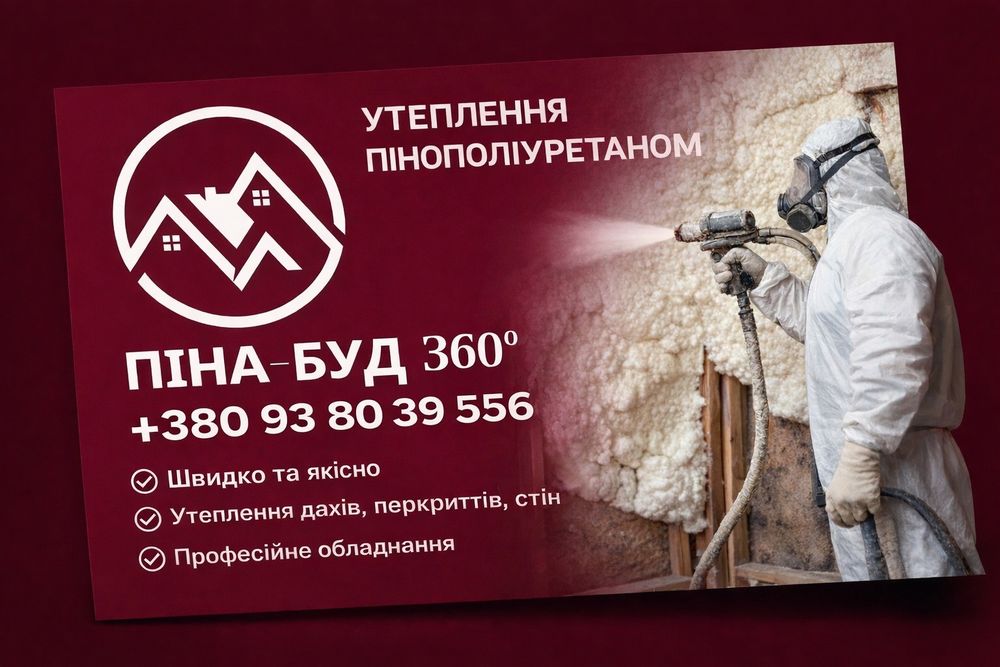 Утеплення пінополіуретаном, ППУ, піною /Славське та околиці