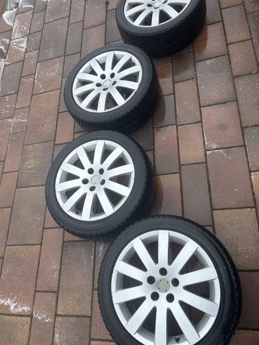 Alufelgii 5x112 z zimowymi oponami
