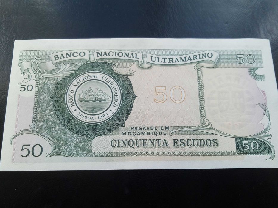 4 notas de Moçambique 50$/100$/500$/1000$ 1970/61/67/72 não circuladas