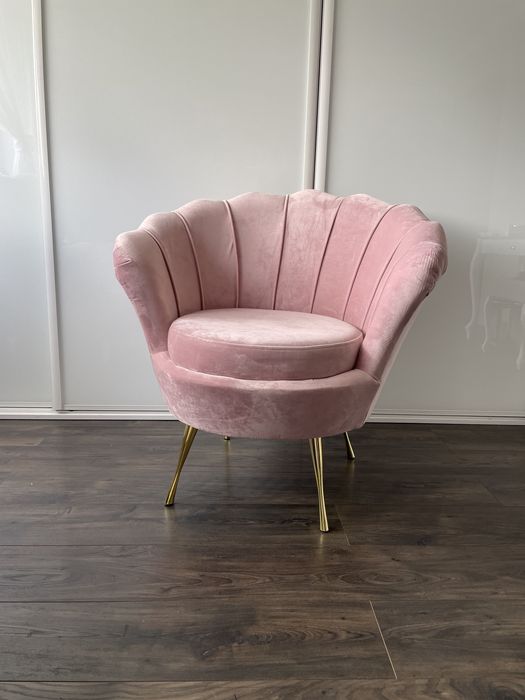 Fotel Muszelka stylowy welur velvet Producent