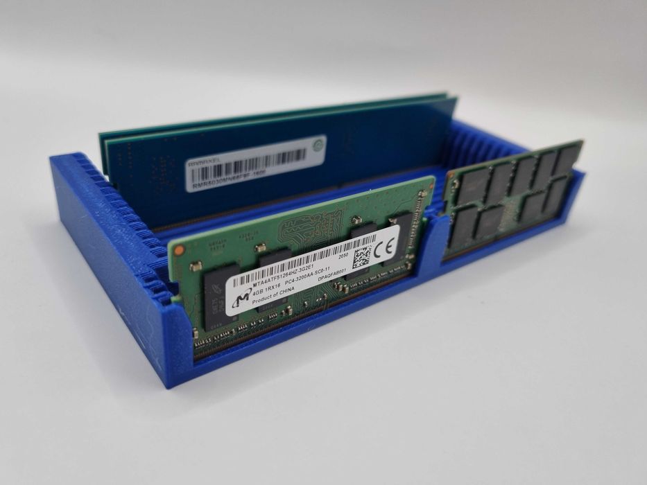 Organizer na RAM 15x DIMM + 6x SODIMM druk 3D PLA/PETG