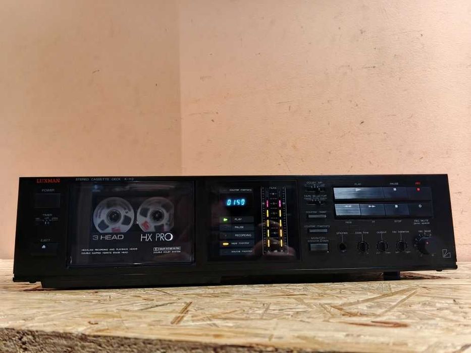 Piękny Klasyk Deck! Magnetofon 3-głowicowy LUXMAN K-112 /HX Pro /Bias Fine /Wysyłka