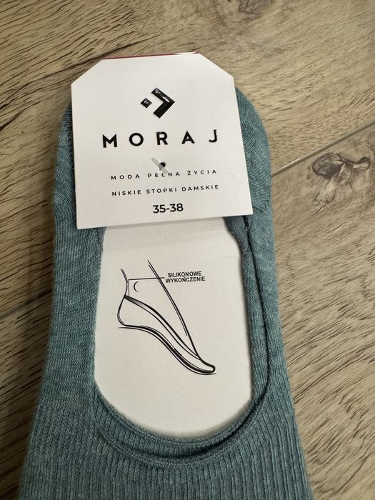Nowe 3 pary bawełniane krótkie skarpetki stópki rozmiar 35-38 Moraj