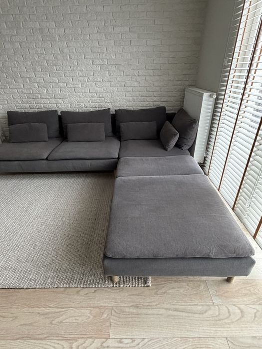 Sofa 4 osobowa SÖDERHAMN + sekcja 1 osobowa / ciemnoszary