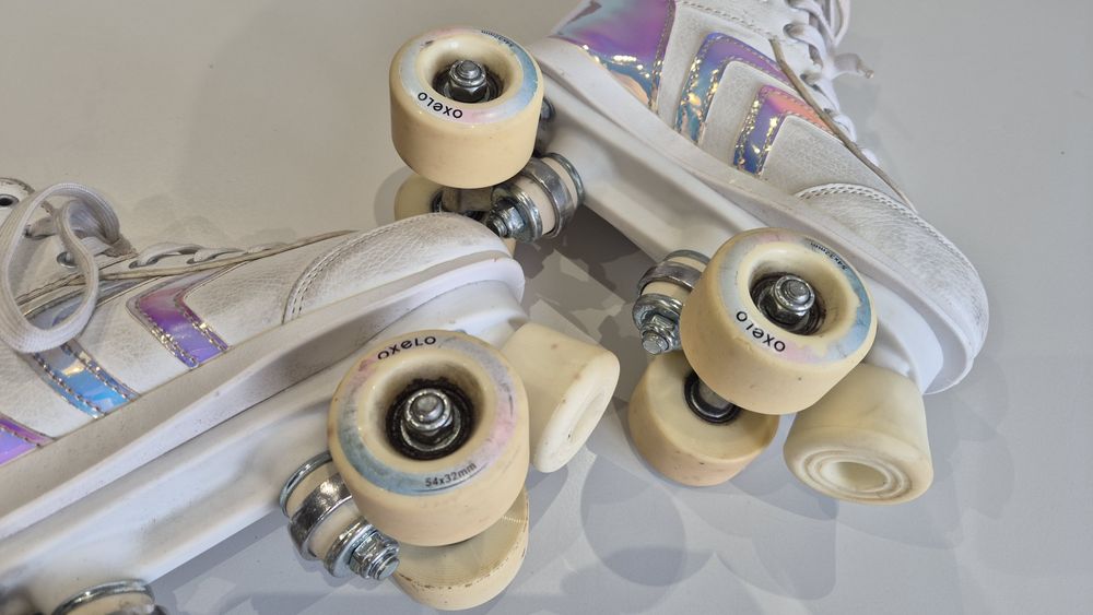 PATINS Quad criança OXELO
Patins de 4 Rodas Criança Quad 100 Azul
Pati