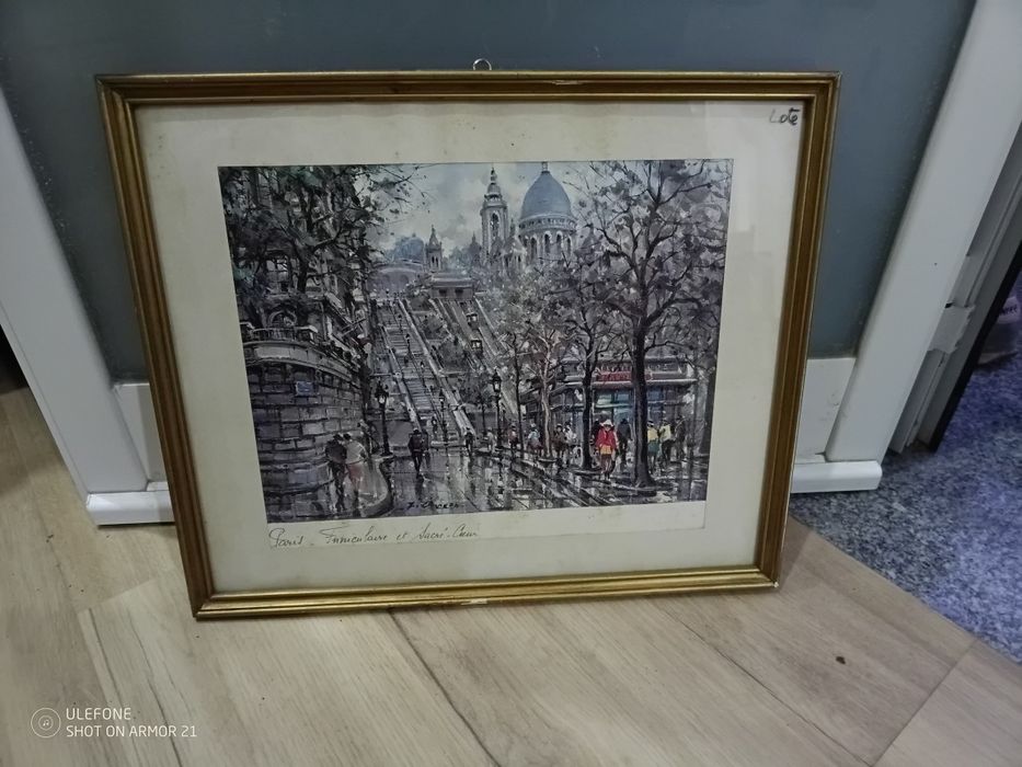 Paris Funicular and Sacré-Cœur Painting