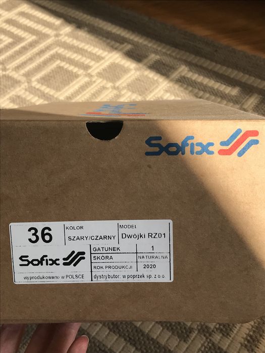 sofix szary/czarny dwójki RZ01 na rzepy