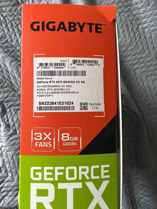 Gigabyte GeForce RTX 3070 Gaming 8GB OC 2.0 LHR