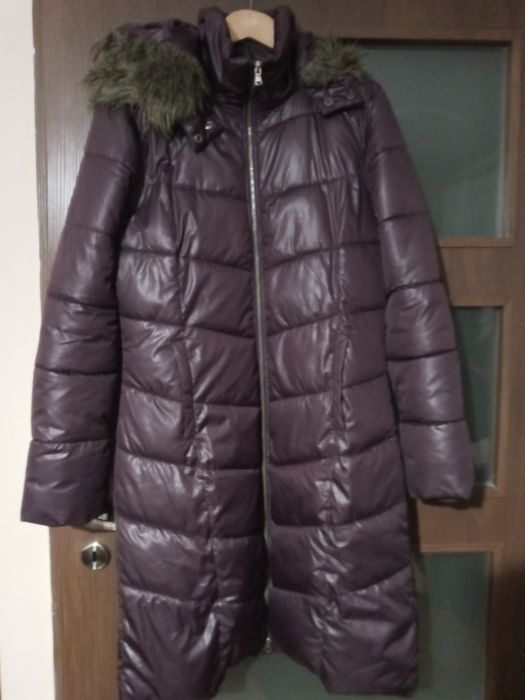 Kurtka pikowana Orsay M fiolet prosta kaptur