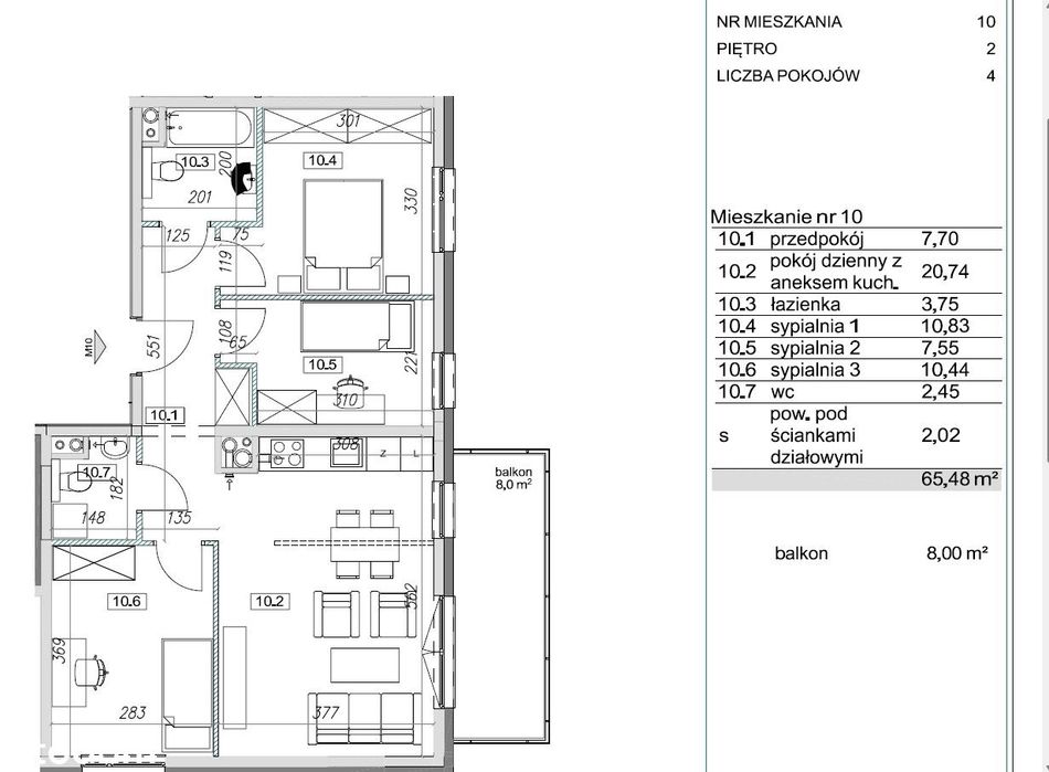 Przestronne 4 pokoje - Apartament rodzinny w Starym Chorzowie - Widok 2
