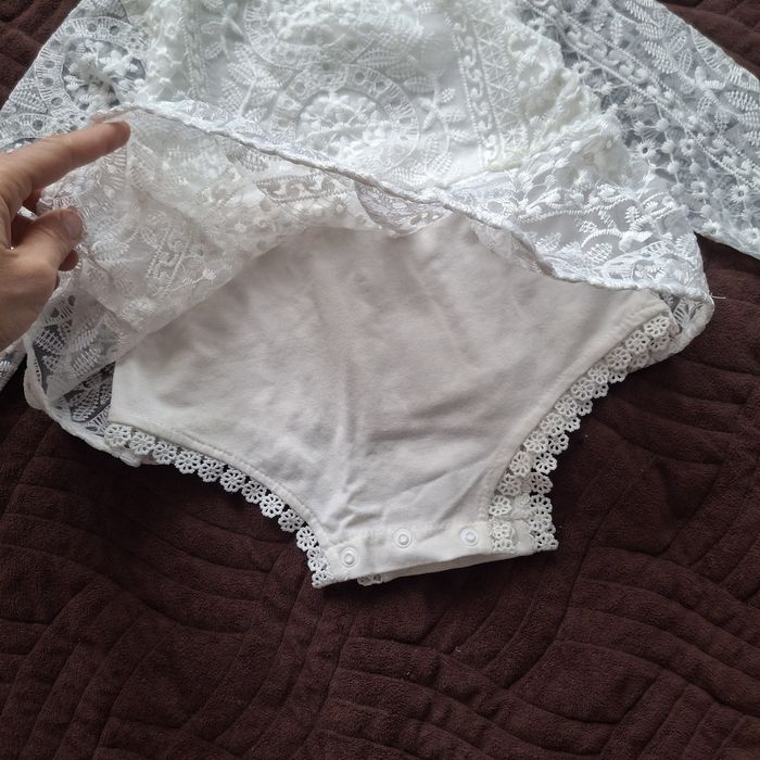 Боді мереживо білий