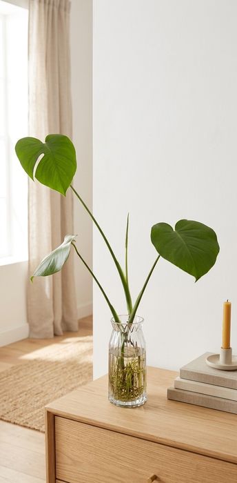 Plantas em vasos de Vidro